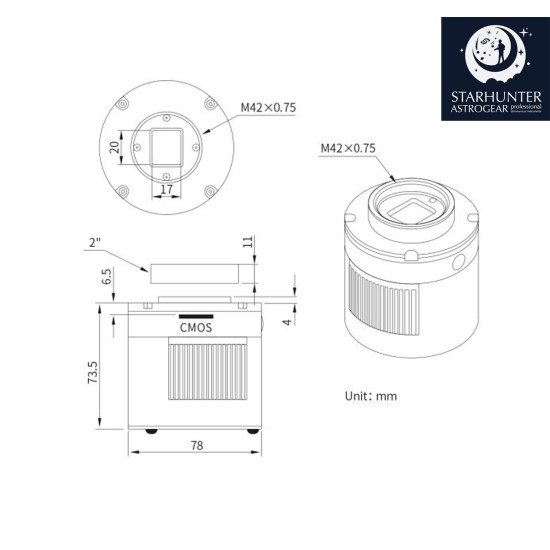 ZWO ASI585MC Pro Cooled Color Astronomy Camera