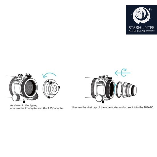 Askar 0.8x Full Frame Reducer / Flattener for 103APO Telescope