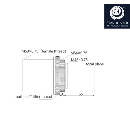 Askar 0.75x Full Frame Reducer for Askar 65PHQ Telescope